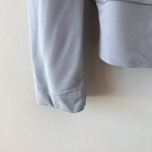 Roland Mouret pale blue long sleeved draped back top - Picture 5 of 16